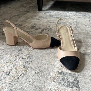 Marc Fisher two toned sling backs